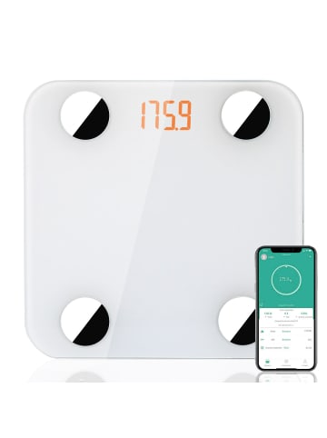 Digitale Bluetooth-Waage in Weiß