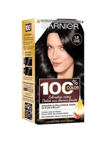100% Color Creme-Haarfarbe für Dunkles Haar - 1.0 Le Noir Intense