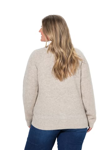 Strickjacke in beige melange