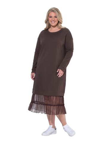 Midikleid in haselnussbraun