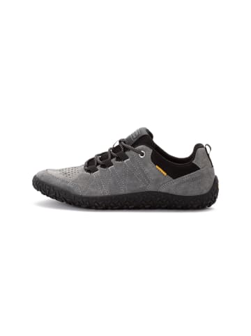 Sneaker aus Nubukleder und Textil in Grau