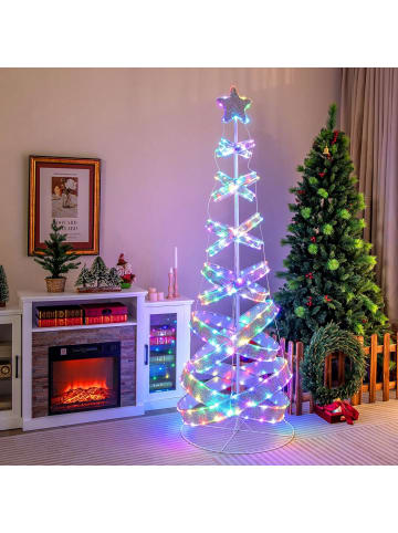Künstlicher Weihnachtsbaum Spiral LED in Weiß
