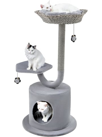 106 cm Katzenbaum in Grau
