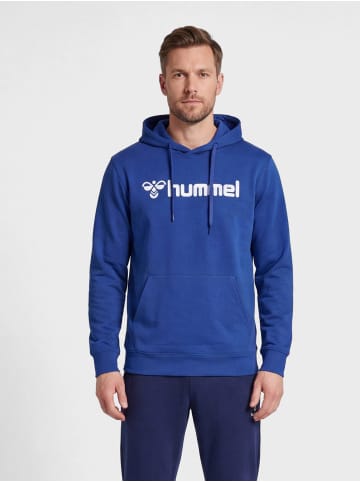 Verstellbare Taille Kapuzenpullover Hmlgo Erwachsene in TRUE BLUE
