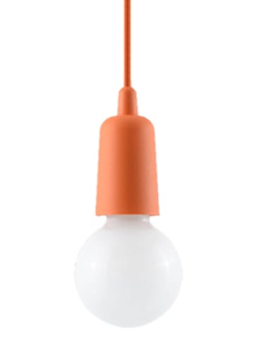 Hängleuchte RENE 1 in Orange mit dem longen PVC-Kabel loft style E27 NICE LAMS