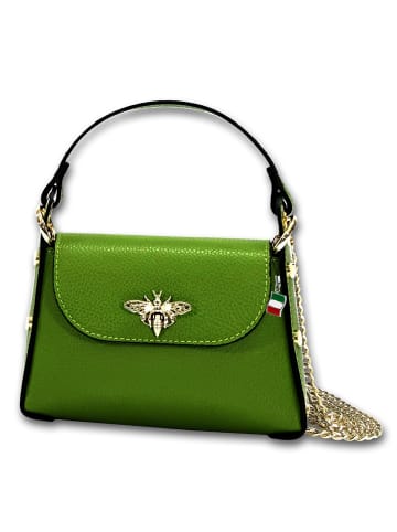 Leder Umhängetasche Florence Tasche grün ca. 19cm