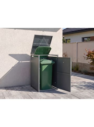 Mülltonnenbox PIACENZA in Grau - (W) 69 x (H) 116 x (L) 80 cm