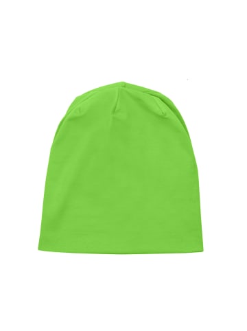 Leichte Kinder- Beanie Mütze "Unifarben", Übergangsmütze, in lime