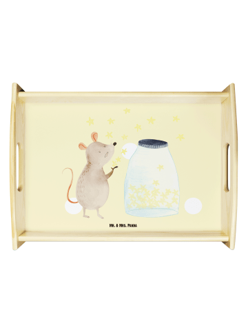Tablett Maus Sterne ohne Spruch in Gelb Pastell