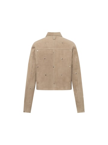 Lederjacke Hallie Stud in beige