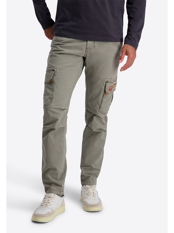Gerade Cargohose Eingrifftaschen Reißverschluss in Grau-2