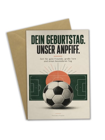Geburtstagskarte Fussball-Geburtstag hochwertig... in Weiß