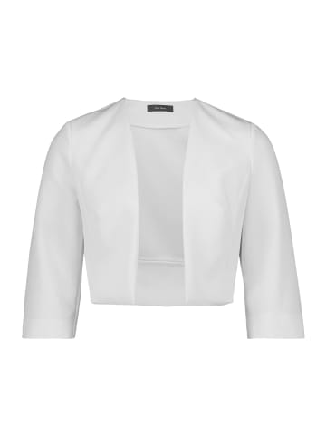 Bolero-Jacke mit Kellerfalten in Rohweiß