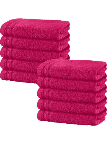 Duschtuch 10er-Pack Heidelberg in pink