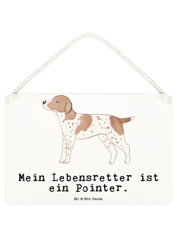 Schild Pointer Lebensretter mit Spruch in Weiß