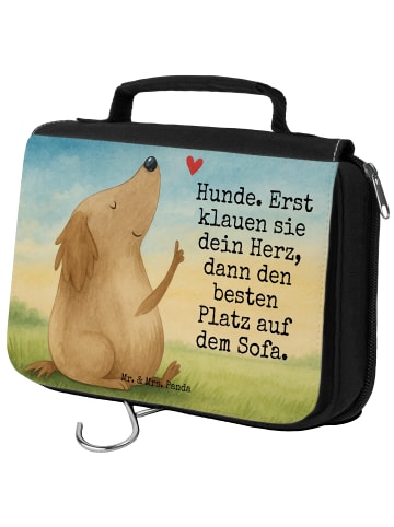 Kosmetiktäschchen Hund Liebe Design mit Spruch in Weiß