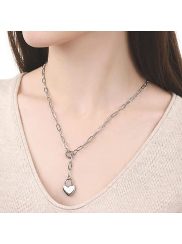 Kette mit Anhänger Edelstahl in silber