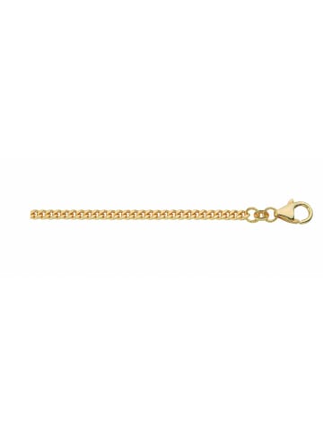 Damen 925 Silber Flach Panzer Halskette Ø 2,1 mm in vergoldet