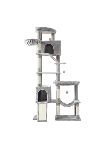 Katzenbaum Clawfy in Hellgrau - (B)45 x (H)202 x (T)105 cm