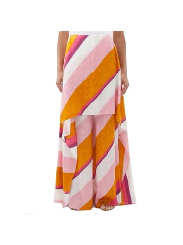 Mehrfarbig Seide Casual Hose