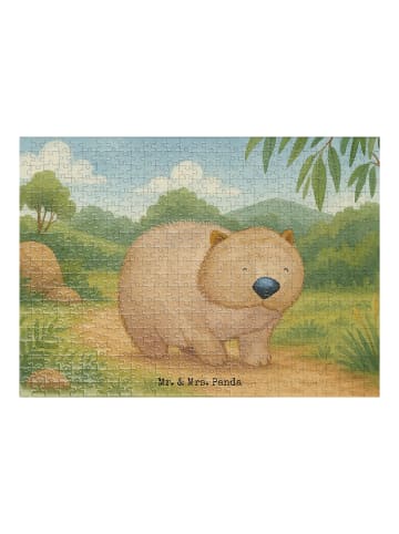 Puzzle Wombat Design ohne Spruch in Weiß