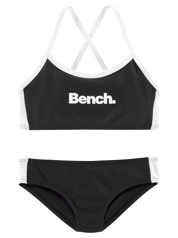Bustier-Bikini in schwarz-weiß