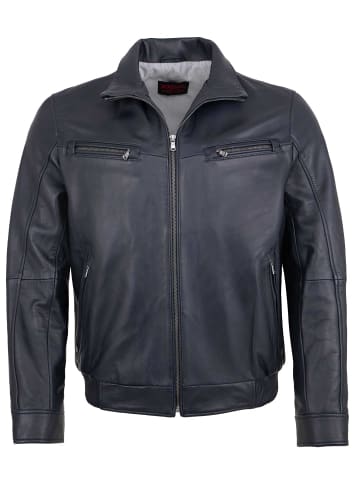 Lederblouson Lammnappa in Navy