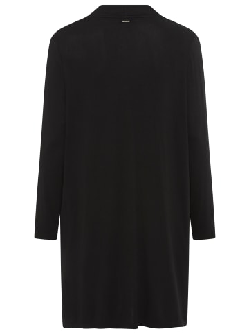 Longstrickjacke in schwarz