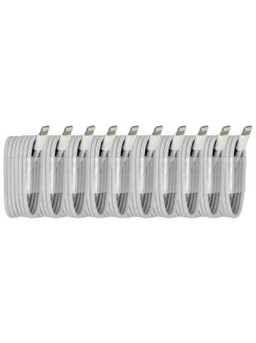 10er Pack Ladekabel für Apple iPhone kompatibel