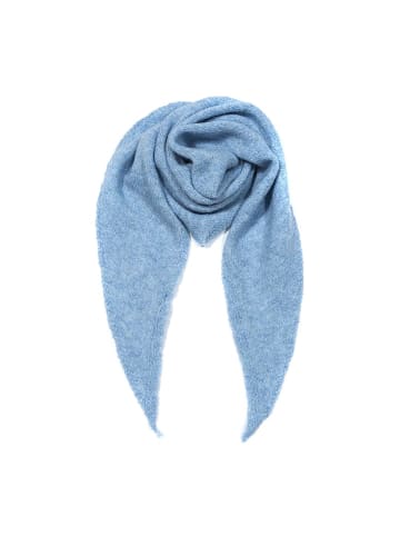 Dreieckstuch Feinstrick Flauschige Struktur in Blau