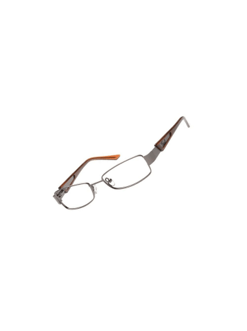 Fossil Brillengestell aus Metall in Gunmetal