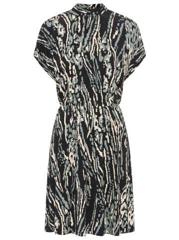 Minikleid in schwarz-petrol