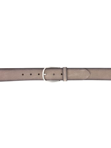 Gürtel Leder grau-taupe