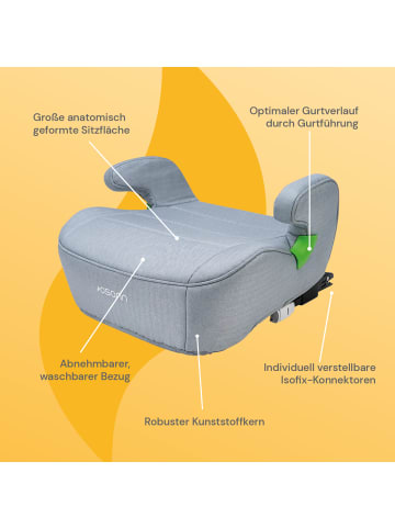 Kindersitz "Junior Isofix i-Size" Dolphin Grey - 126 bis 150 cm