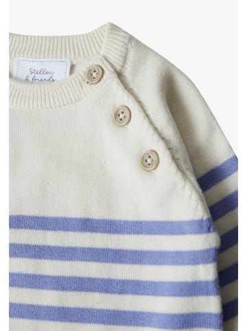 Gestreifter Pullover in weiß