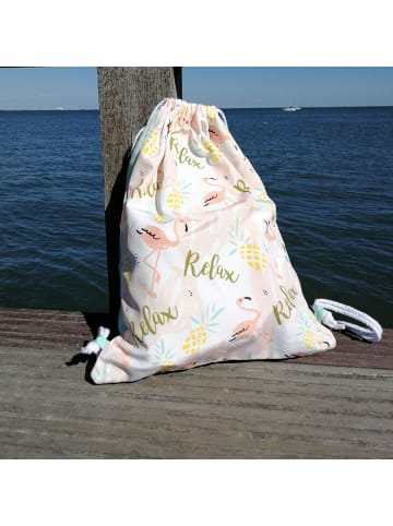 Turnbeutel Flamingo Relax in Rosa - 42x33x1cm