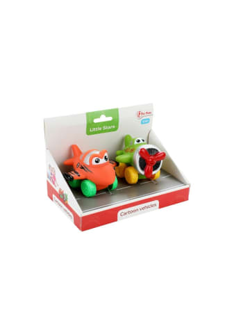 LITTLE STARS 2 weiche PVC Flugzeuge Cartoon vehicles in mehrfarbig