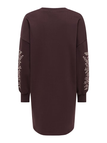 Sweatshirt-Kleid in Chocolate Plum