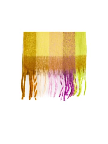 XXL Schal mit Karomuster - stylischer Modeschal mit Fransen 42x210 cm in Motiv 4