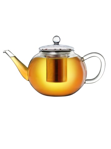 Teekanne "flach 1,6L" aus hitzebeständigem Glas