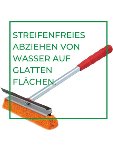 Novaliv Scheibenabzieher Auto 21 cm mit Metall-Kunststoffgriff 31 cm m in Rot