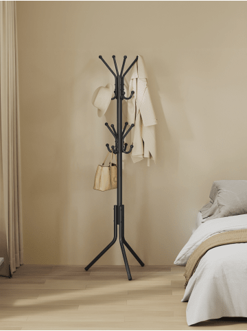 Garderobenständer Alan in Schwarz - (B)43 x (H)175 x (T)48 cm