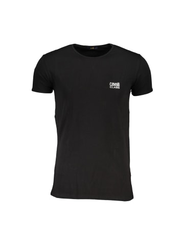 Schwarz Baumwolle Herren T-Shirt
