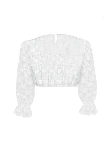 Dirndlbluse aus besticktem Tüll
