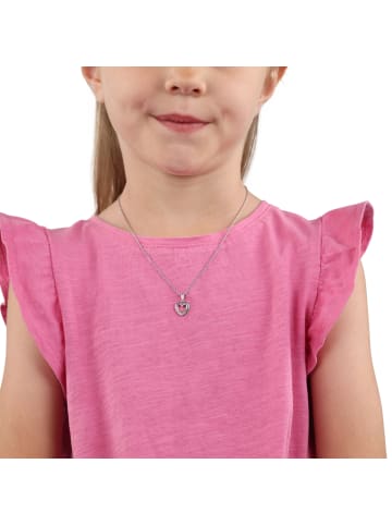 Kette mit Anhänger Silber 925, rhodiniert in Pink