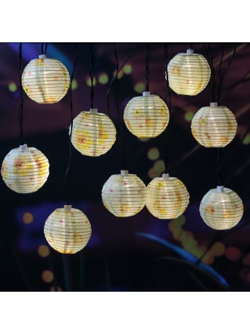 LED Solar Lichterkette 10 Lampions in gelb - L: 4,5m