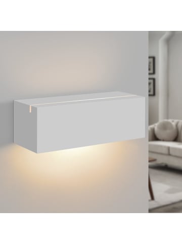 Wandleuchte in weiß G9 Up and Down Design L 22CM Gips Modern Hallampe