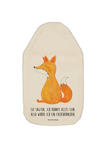 Warmflasche Einhorn Wunsch mit Spruch in Weiß