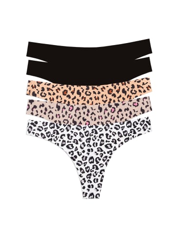 5er Pack Seamless Tanga Ravenna in LeoMix