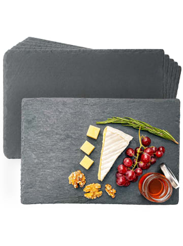 Schieferplatten 6er Set Schwarz